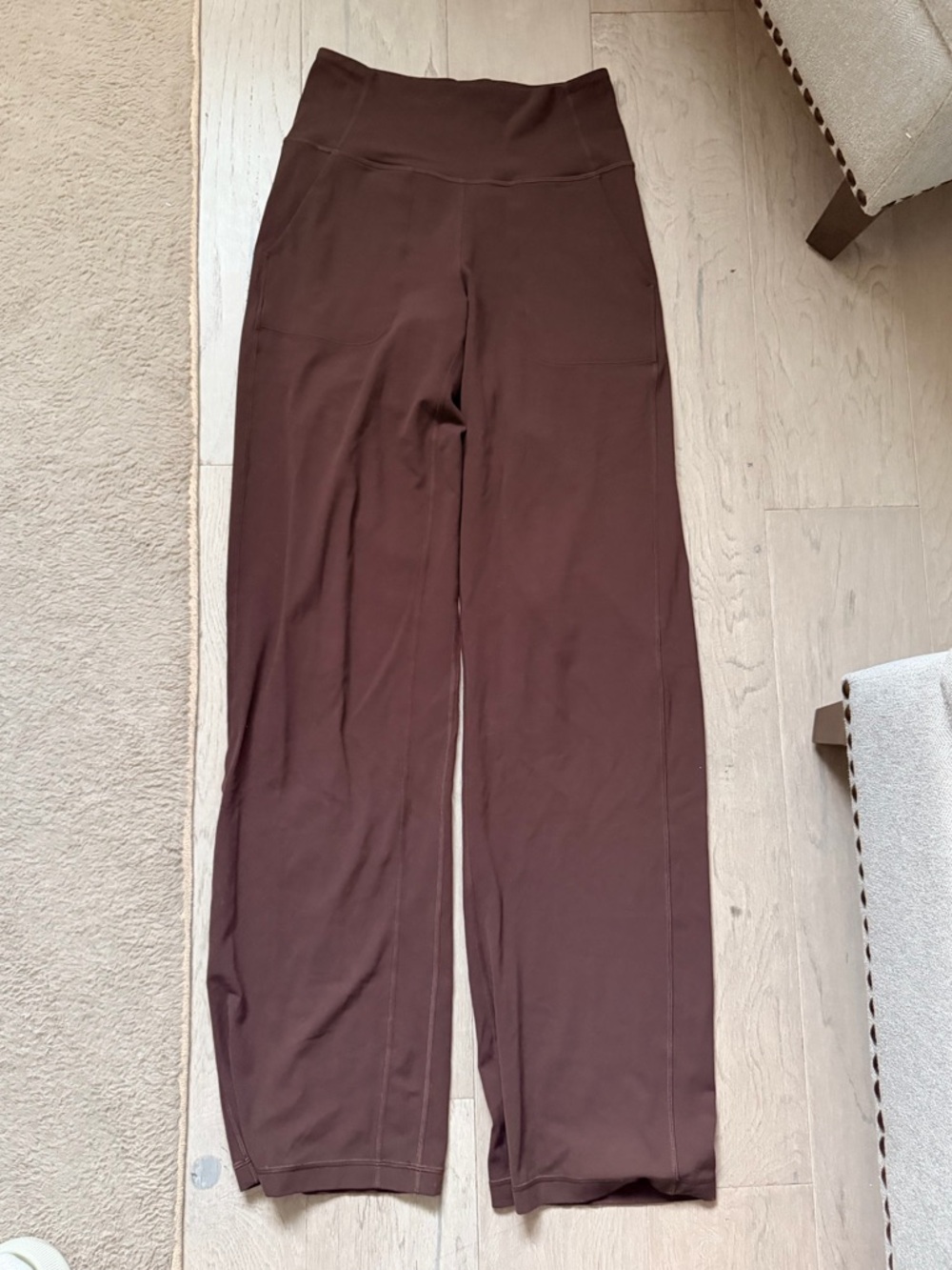 LULULEMON ALIGN HIGH RISE WIDE LEG TALL ESPRESSO - Picture 2 of 7